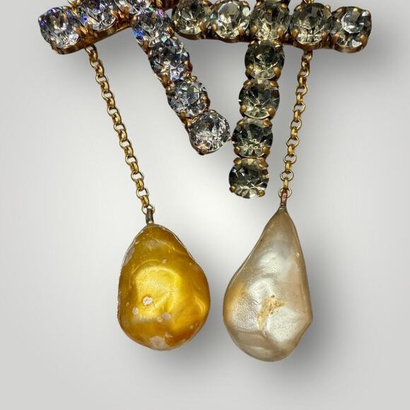 Rare Vintage Christian Lacroix Paris Statement Clip-On Earrings AS IS - Picture 3 of 16